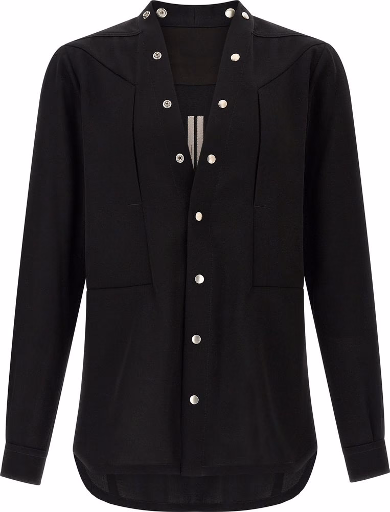 Rick Owens Black Cotton Blouse