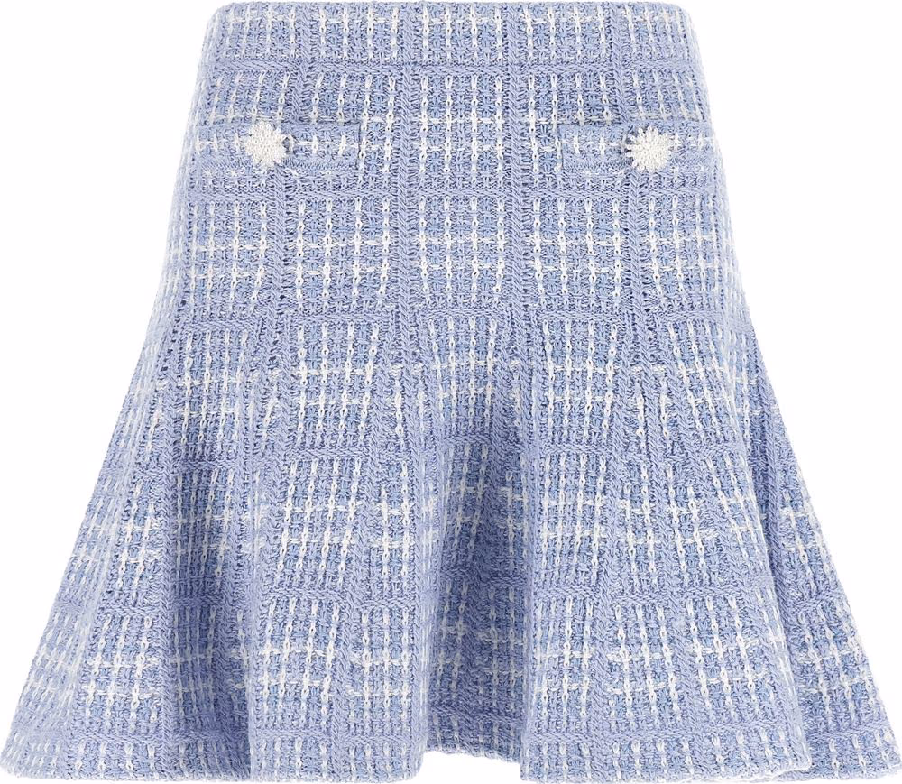 Self-Portrait Blue Cotton Long Skirt