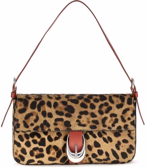 Staud Beige Calf Leather Bos Taurus Shoulder Bag
