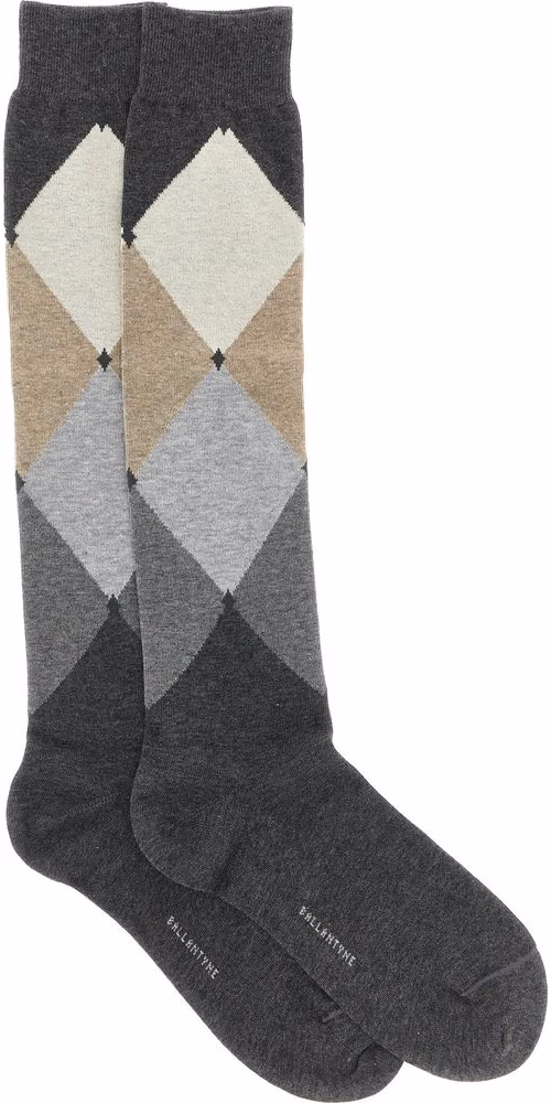 Ballantyne Gray Cotton Socks