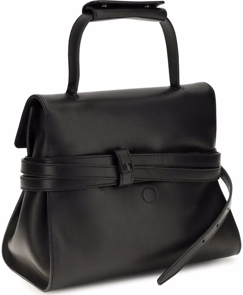 Moschino Black Calf Leather Bos Taurus Shoulder Bag