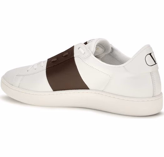 Valentino Garavani White Calf Leather Bos Taurus Low Top Sneakers
