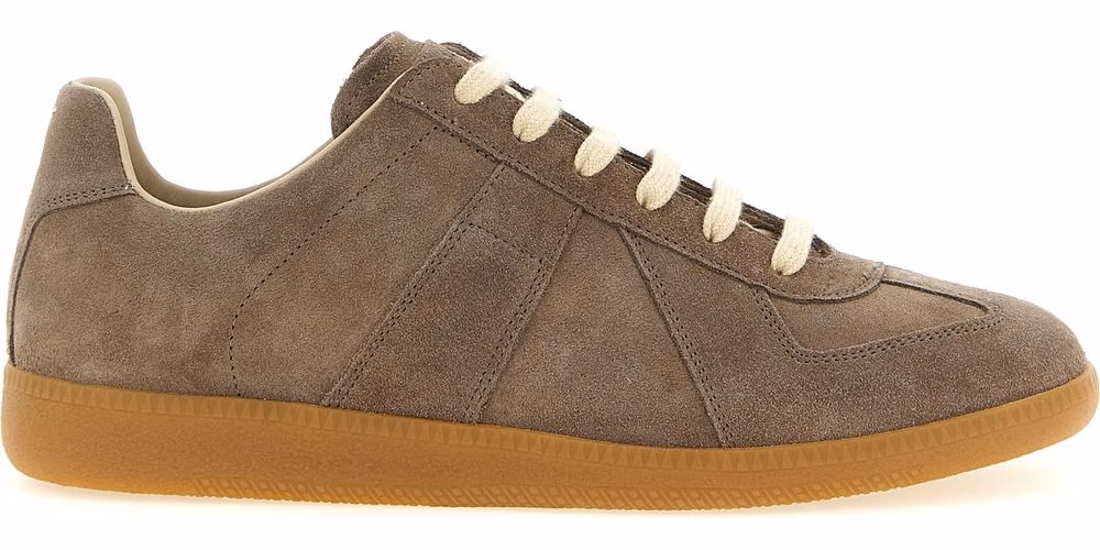 Maison Margiela Beige Calfskin Low Top Sneakers