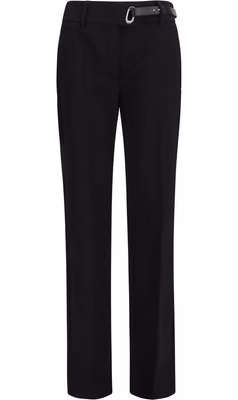 Black Viscose Casual Pants