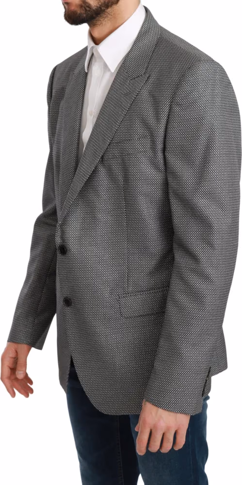 Dolce & Gabbana Gray Slim Fit Formal MARTINI Blazer