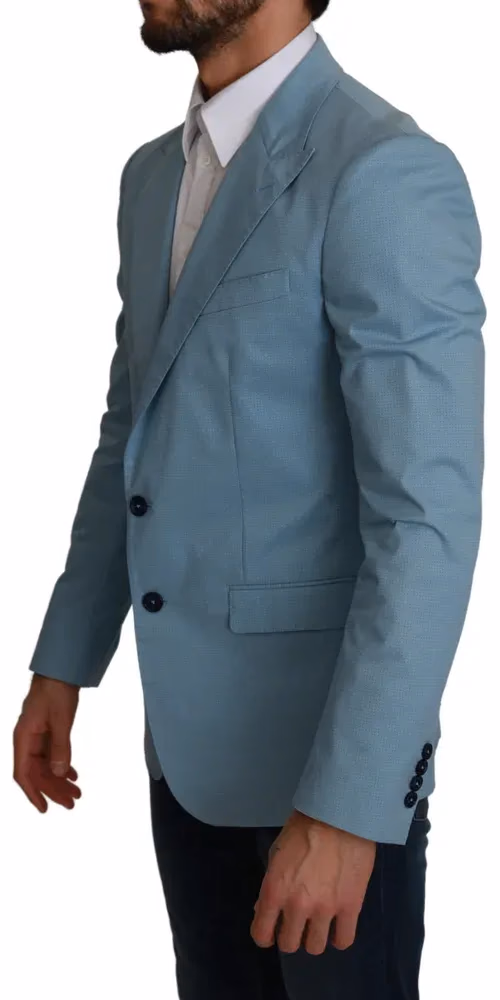 Dolce & Gabbana Blue Slim Fit Coat Jacket MARTINI Blazer