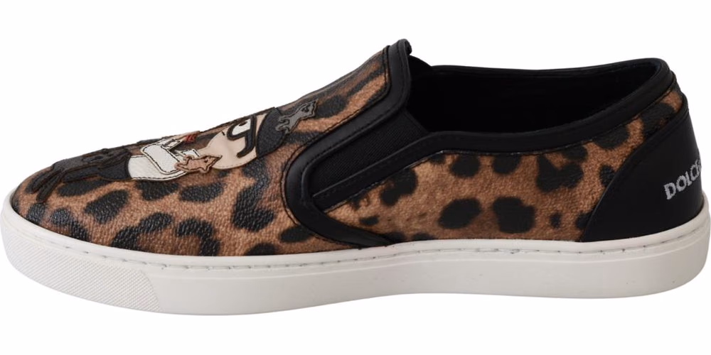 Dolce & Gabbana Leather Leopard #dgfamily Loafers Shoes
