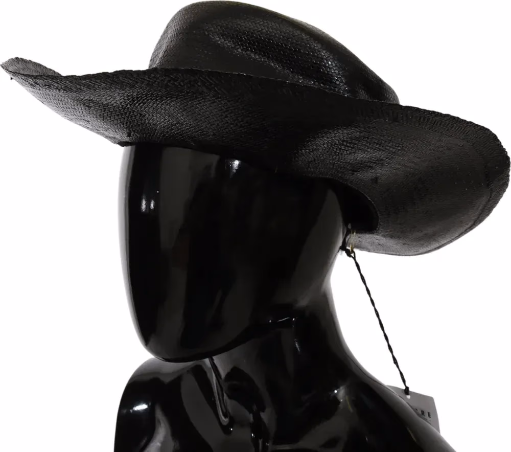 Costume National Black Wide Brim Cowboy Solid Hat