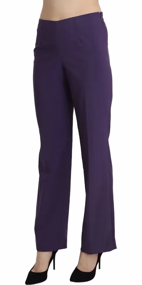 BENCIVENGA Purple High Waist Straight Dress Trouser Pants