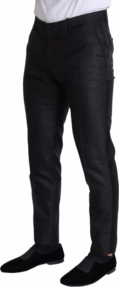 Dolce & Gabbana Black Metallic Skinny Trouser Dress