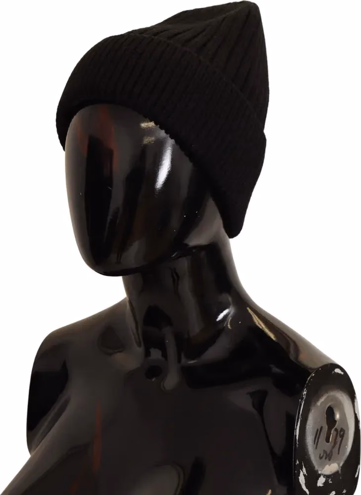 Dolce & Gabbana Black Wool Knit Women Winter Hat