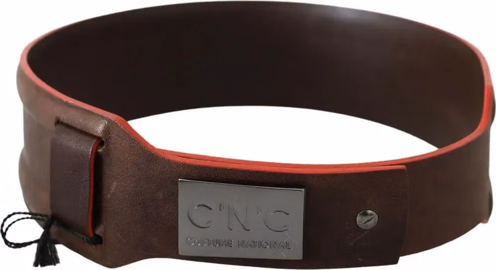 Costume National Dark Brown Genuine Leather Belt