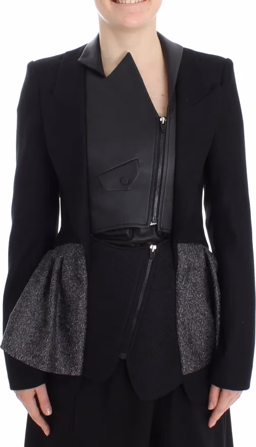 KAALE SUKTAE Black Short Blazer Coat Biker Jacket