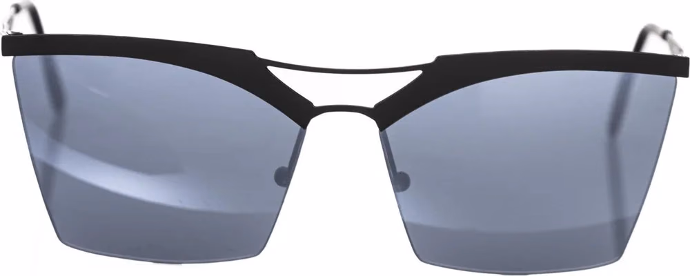 Frankie Morello Black Metallic Women's Sunglass