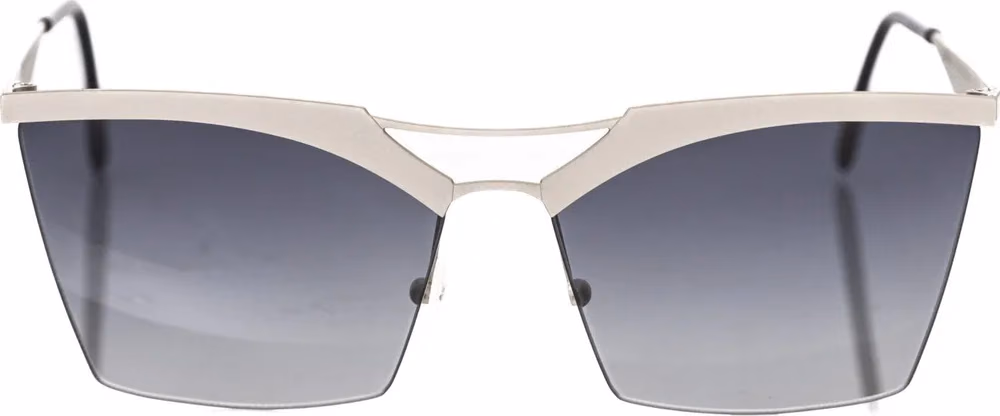 Frankie Morello Silver Metallic Women's Sunglass