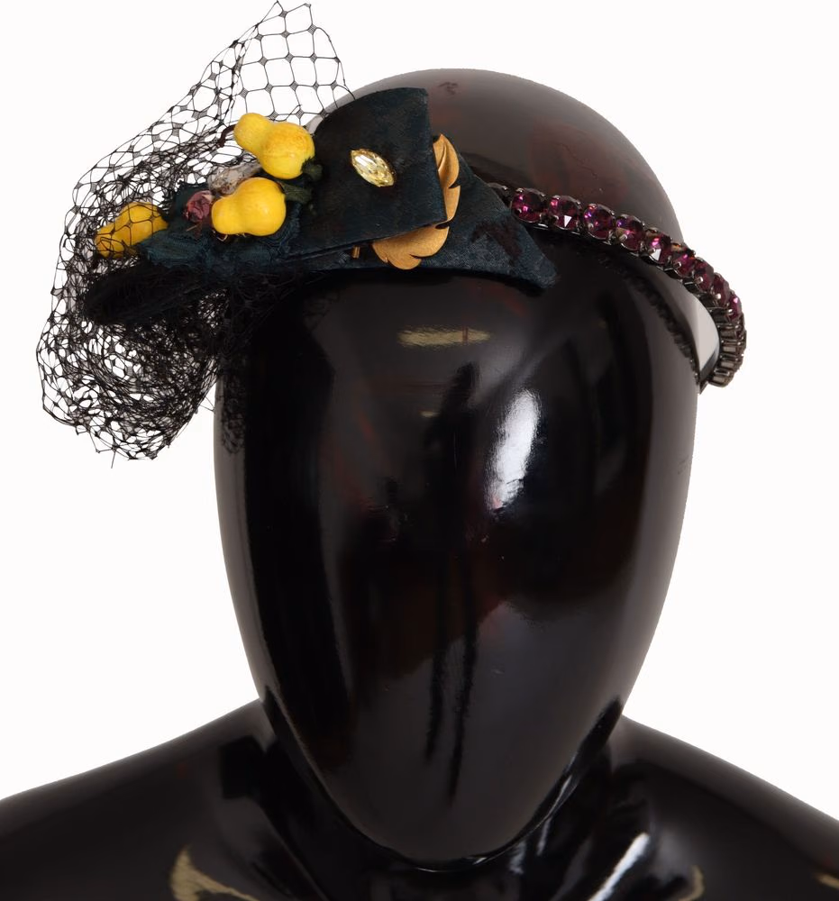 Dolce & Gabbana Purple Crystal Diadem Headband Lemons Sicily Tiara
