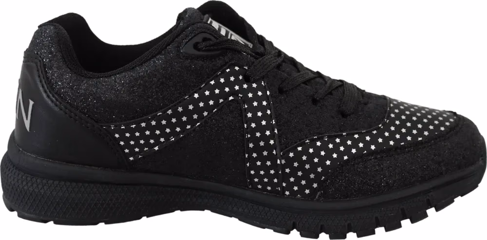 Plein Sport Black Polyester Runner Jasmines Sneakers Shoes