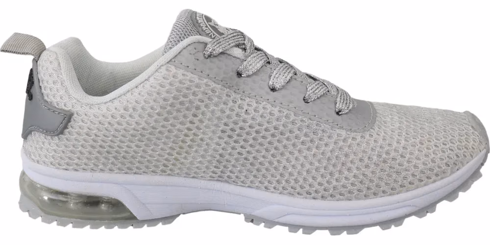 Plein Sport Silver Polyester Gretel Sneakers Shoes