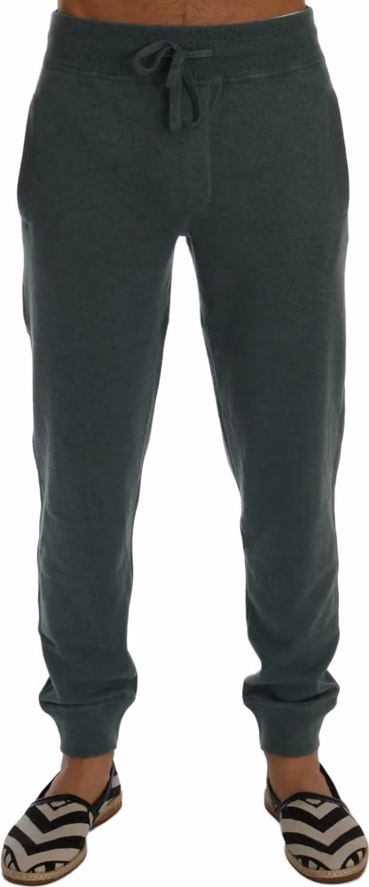 Dolce & Gabbana Green Cashmere Training Pants