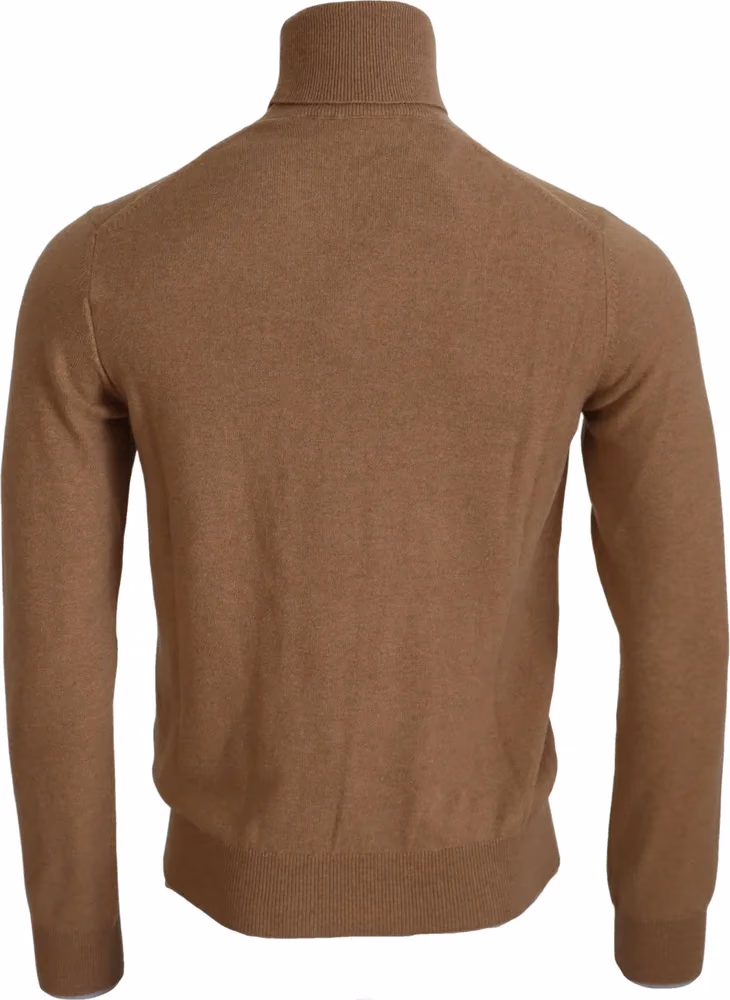 Dolce & Gabbana Beige Cashmere Turtleneck Pullover Sweater