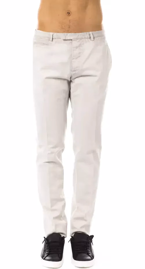 Uominitaliani Gray Cotton Men Pant