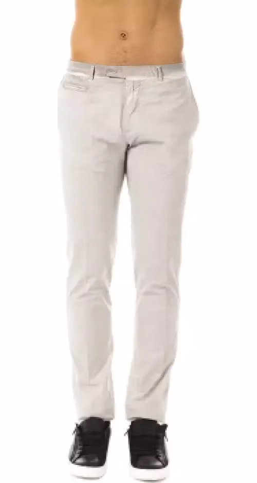 Uominitaliani Gray Cotton Men Pant