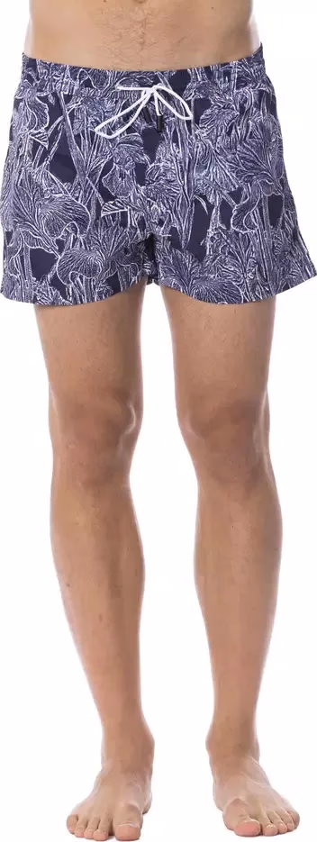 Roberto Cavalli Sport Blue Polyester Men's Swimwear
