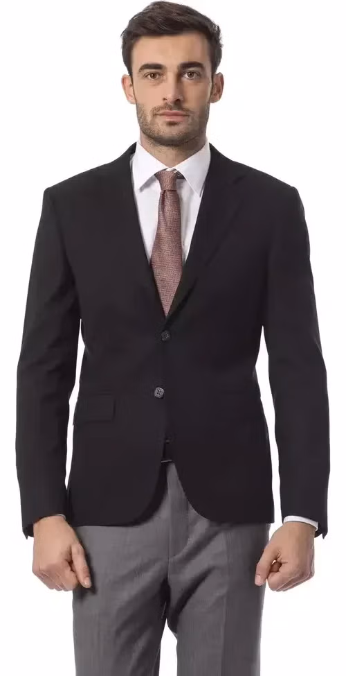 Billionaire Italian Couture Black Wool Men's Blazer