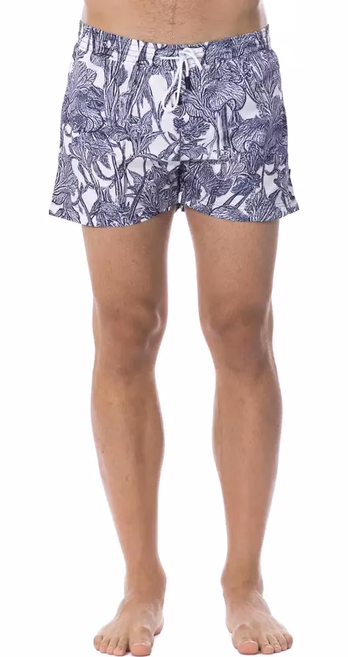 Roberto Cavalli Sport Light Blue Polyester Men Swimwear