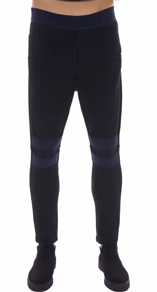 Nicolo Tonetto Black Viscose Men Pants