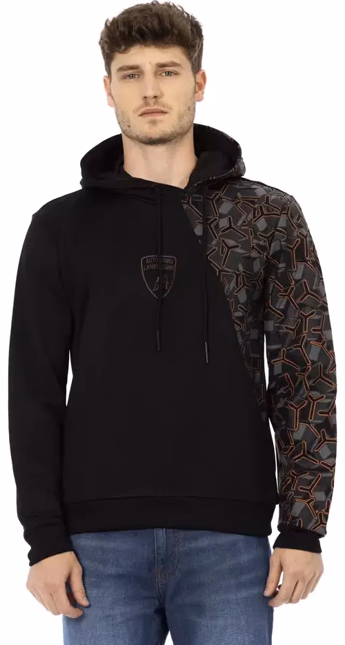 Automobili Lamborghini Black Cotton Men's Hoodie
