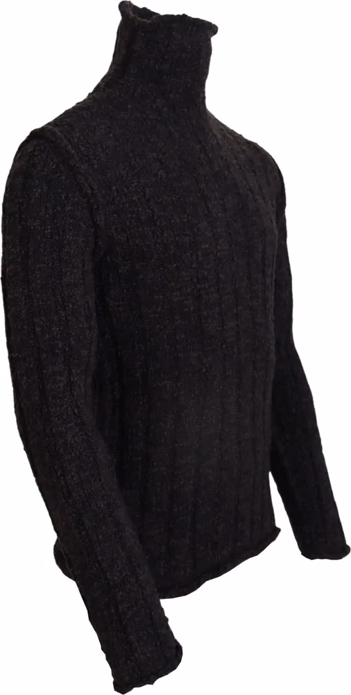 Dolce & Gabbana Brown Wool Knit Turtleneck Pullover Sweater