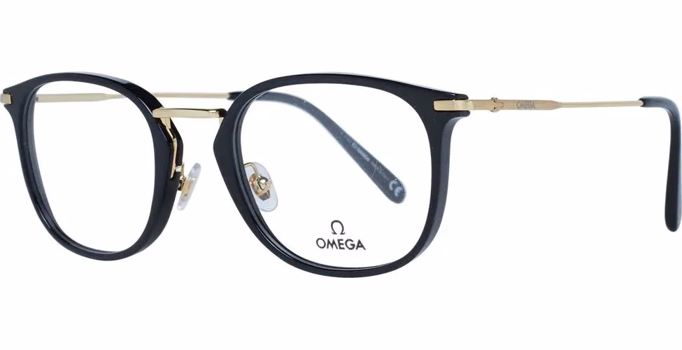 Omega Black Metal & Plastic Glasses (Frames)