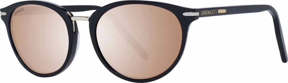 Serengeti Black Acetate & Metal Sunglasses