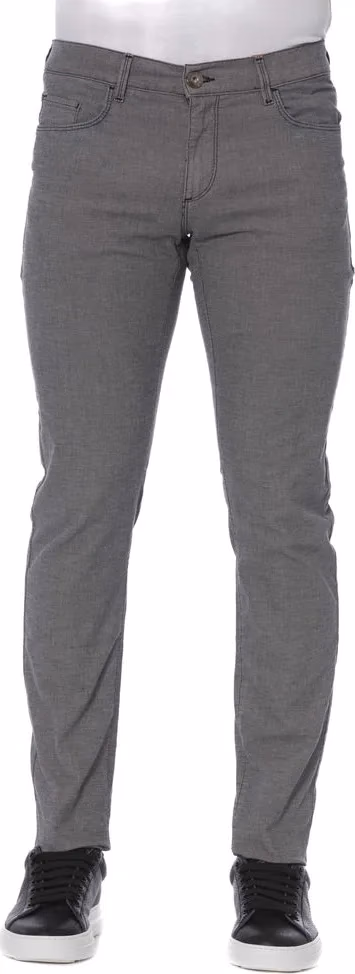 Trussardi Jeans Gray Cotton Men's Pants