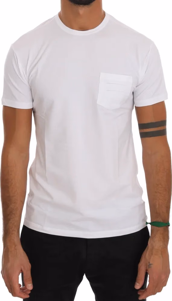 Daniele Alessandrini White Cotton Crewneck T-Shirt