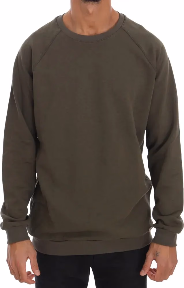 Daniele Alessandrini Green Crewneck Cotton Sweater