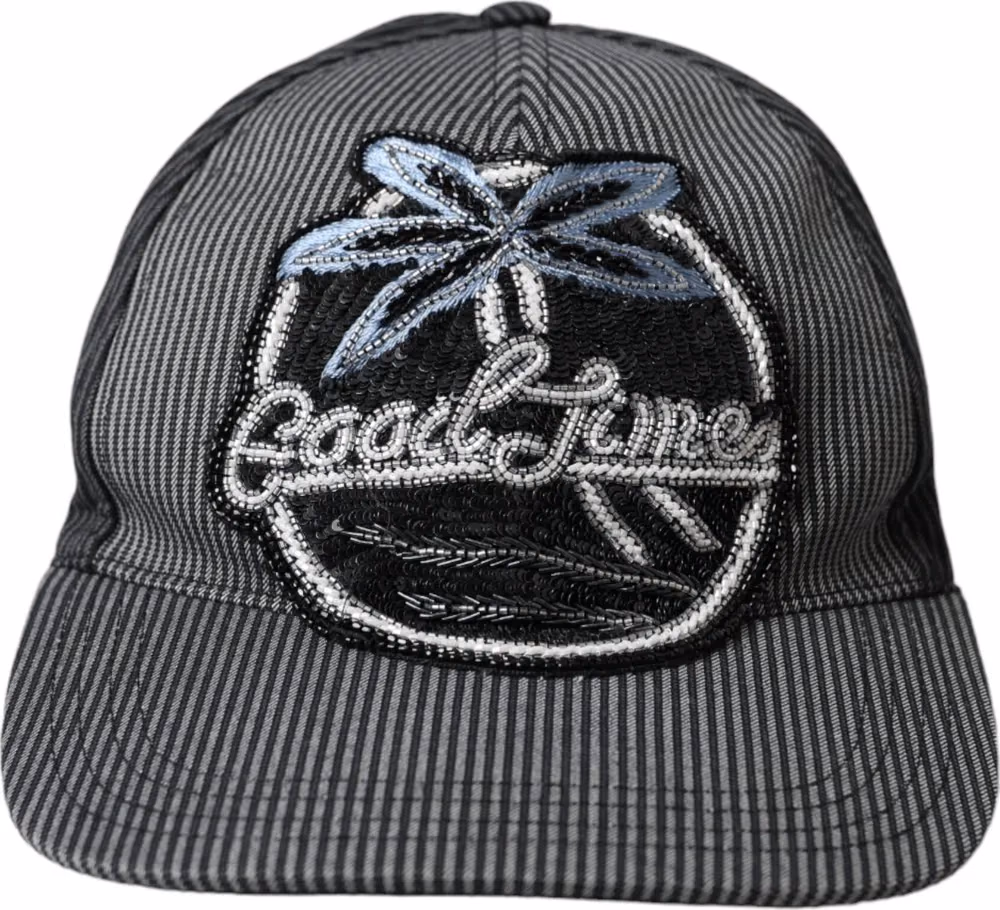 Dolce & Gabbana Black Cotton Embellished Baseball Hat Men