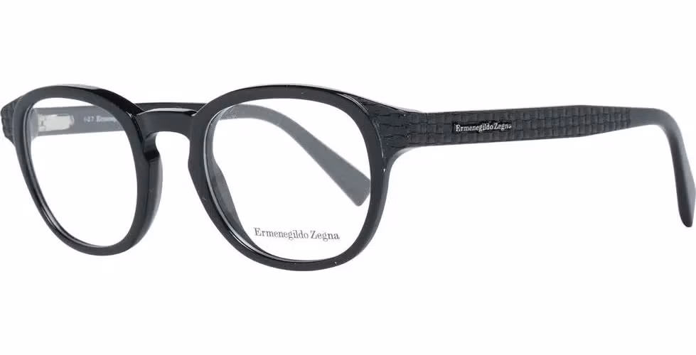 Ermenegildo Zegna Black Plastic Glasses (Frames)