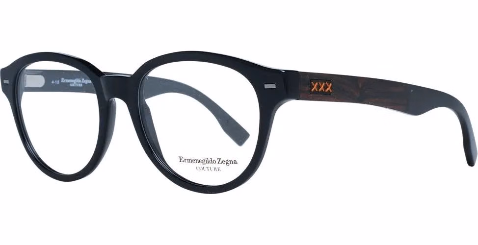 Ermenegildo Zegna Black Plastic Glasses (Frames)