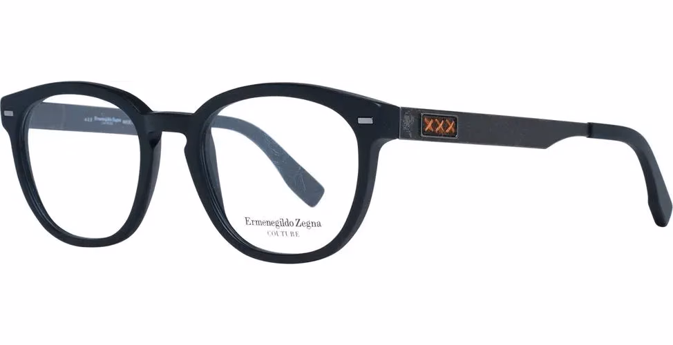 Ermenegildo Zegna Black Plastic Glasses (Frames)