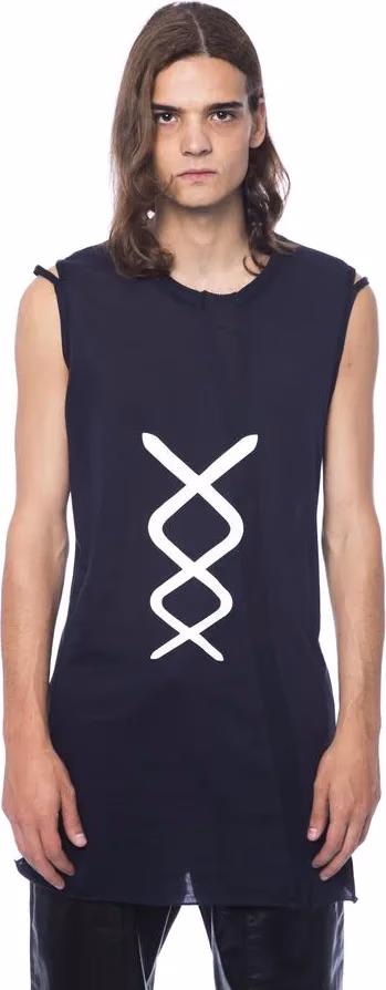 Nicolo Tonetto Black Cotton Men Tank Top