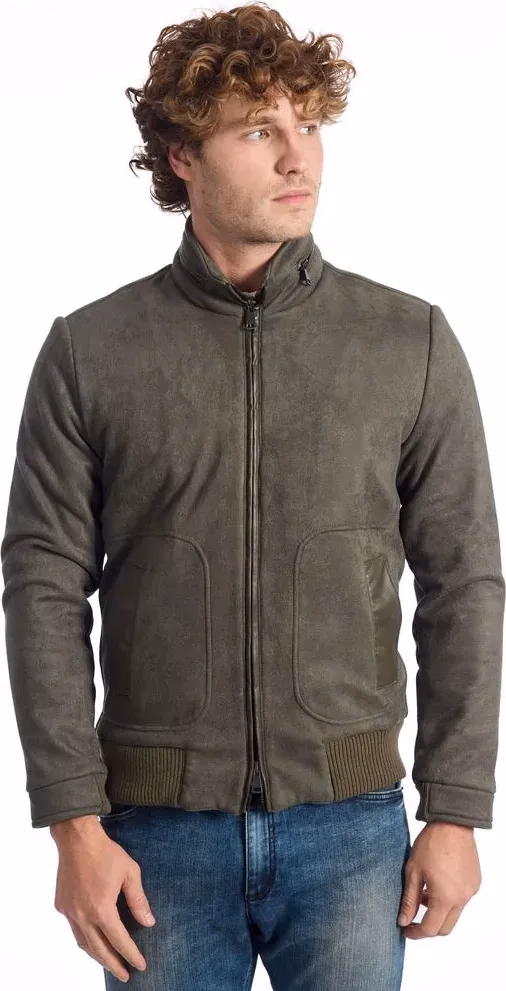 Roberto Pepe Luxury Green Eco Leather Men Jacket