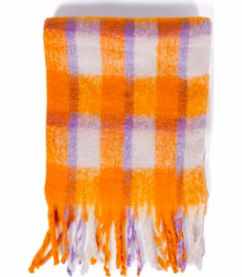 Only Orange Polyester Scarf