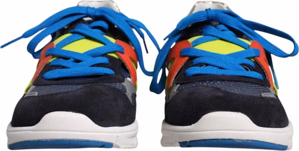 Dolce & Gabbana Multicolor Leather Suede Low Top Sneakers Shoes