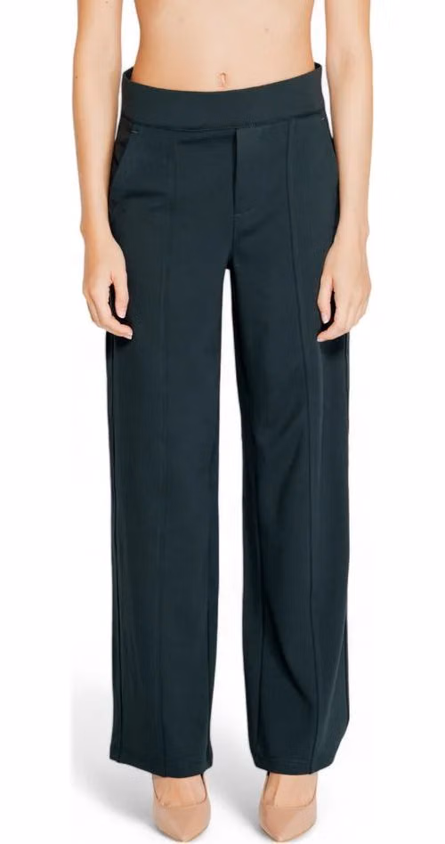 Street One Green Viscose Flared Pants