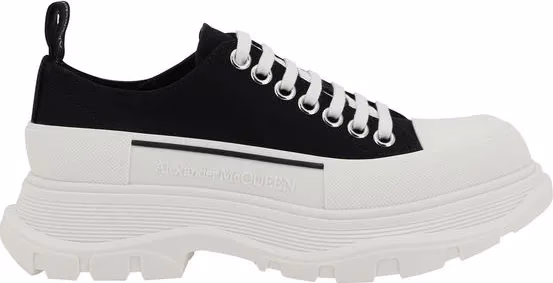 Alexander McQueen Black Cotton Chunky Sneakers