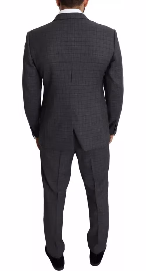 Dolce & Gabbana Gray Wool Men Formal 2 Piece MARTINI Suit