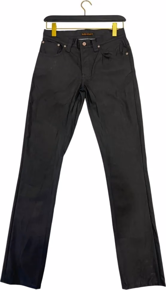 Nudie Jeans Black Cotton Men Jeans