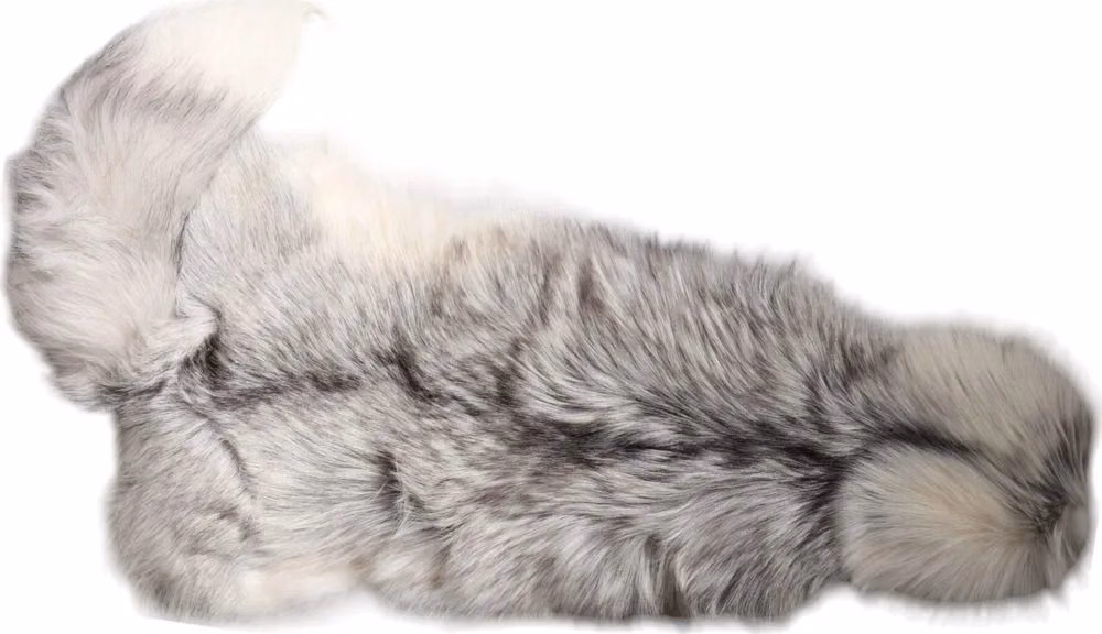 Dolce & Gabbana White Fox Fur Neck Wrap Warmer Winter Scarf